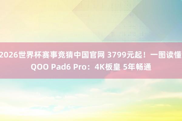 2026世界杯赛事竞猜中国官网 3799元起!一图读懂iQOO Pad6 Pro:4K板皇 5年畅通